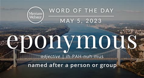 Merriam Webster Word Of The Day Eponymous — Michael Cavacinimichael