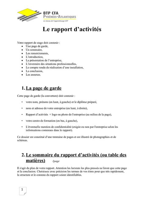Calaméo Le Rapport Dactivités Bac Pro Tisec