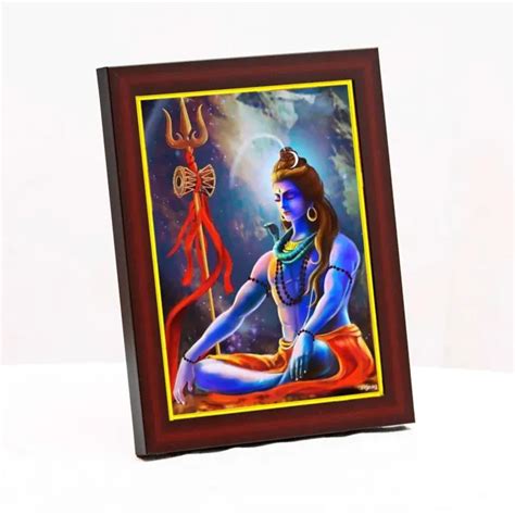 Lord Shiva Sankar Mahakal Photo Frame For Wall Size Medium 8x10 Inches