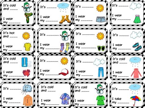 Clothes And Weather Worksheet Interactive Worksheet