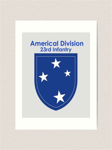 Americal Division 23rd Infantry Art Print By Buckwhite Redbubble