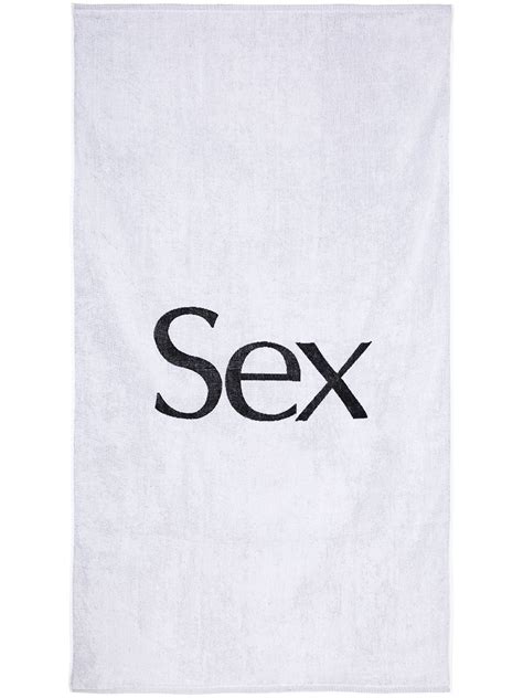 More Joy Sex Logo Print Towel Farfetch