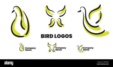 Bird Logos Eps 10 Fully Vector Based Editable Logos Stock Vector