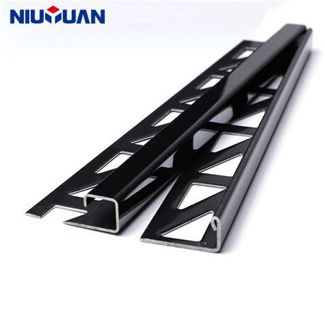 Niu Yuan One Stop Service Factory Black Stainless Steel Tile Trim