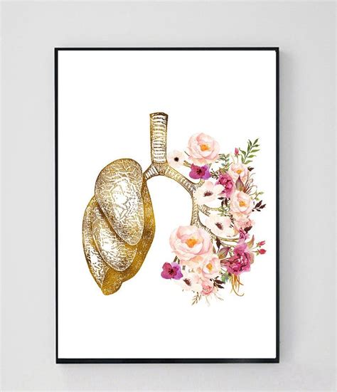 arte de los pulmones anatomía de los órganos humanos etsy españa lungs art anatomy art
