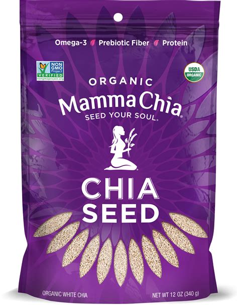 Mamma Chia Organic White Chia Seeds Bag 234 5 Grovara