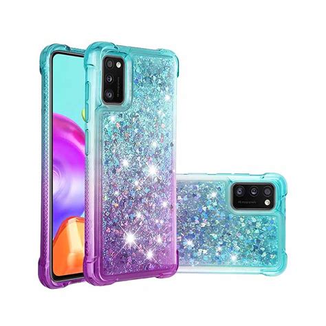What are the main types of samsung cell phone cases and covers? Galaxy A41 Case For Girls Women Gradient Quicksand Glitter ...