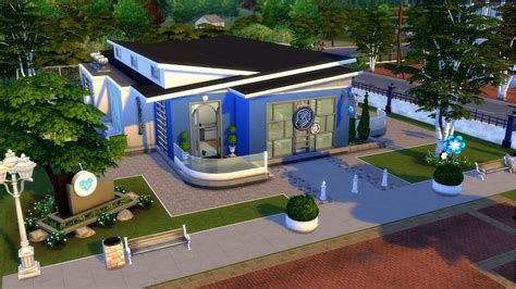 The Sims 4 Speed Build Blue Street Vet Clinic Youtube
