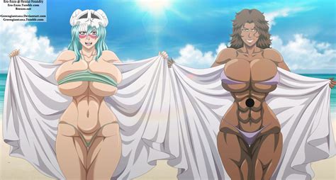 Rule 34 2girls Abs Arrancar Bikini Bleach Breasts Busty Cleavage Dark Skinned Female Dark Skin