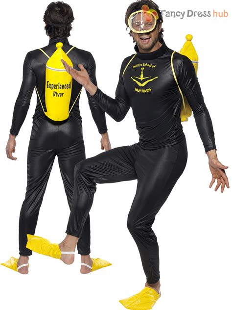 Mens Stag Do Outfit Funny Fancy Dress Costume Condom Muff Diver Party Night