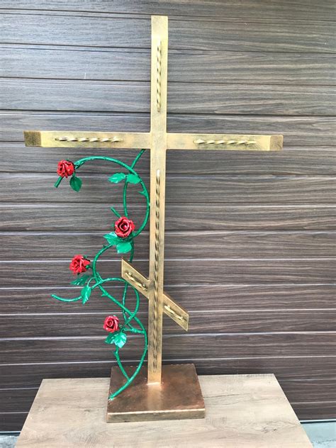 Memorial Cross Cross For Grave Mouring Grief Sympathy Etsy