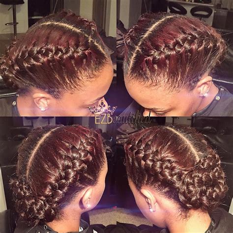 When you have no more hair to add into your french braid, switch to doing a regular braid. Brejia' (BreeJay) on Instagram: "2 French braids into a ...