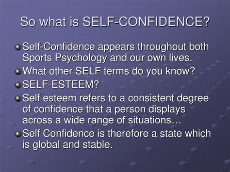 Ppt Self Confidence Participation And Self Esteem Powerpoint