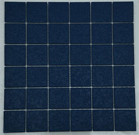 Porcelain Rustic Blue Square Mosaic Tile For Interior Thickness 5