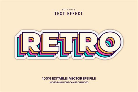 Retro 90s Vintage Editable Text Effect Graphic By Regulrcreative · Creative Fabrica