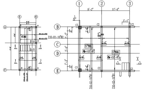 Plan And Side View Of Slab Detail Of Construction In Autocad Cadbull