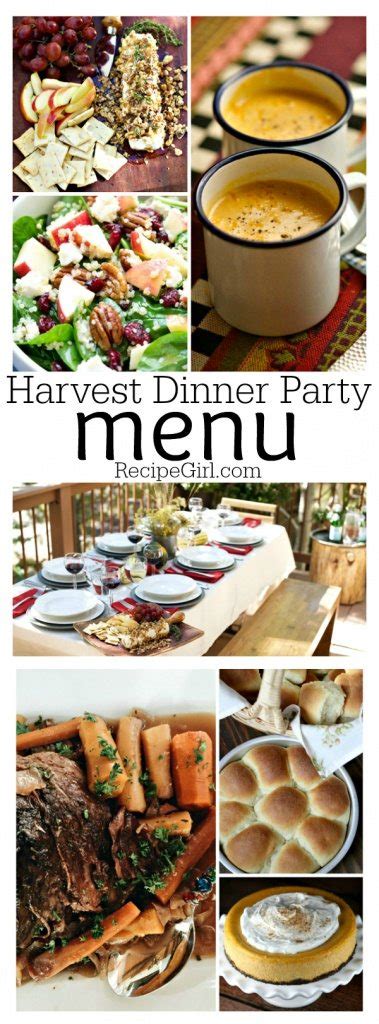 Make your next office party a taco bar or burrito bar! Harvest Dinner Party Menu - Recipe Girl