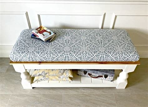 Make The Upholstered Bench Top For My Diy Farmhouse Bench Easy Steps
