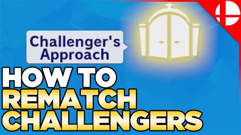 How To Rematch Challengers In Smash Ultimate Youtube