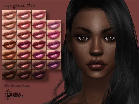 The Sims 4 Lip Gloss N16 By Coffeemoon Cc The Sims