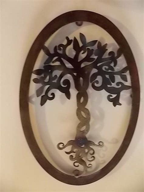 Handcrafted Oval Metal Tree Of Life Wall Art Hanging Artwork Etsy