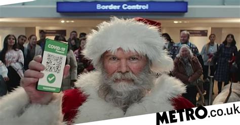 Tesco Christmas Advert Santa Claus Flashes Covid Passport Metro News