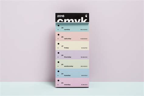 Calendar Design Color Swatch Calendar By Peter Von Freyhold And Oui R