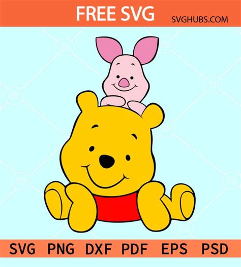 Winnie The Pooh And Piglet Svg Free Piglet Svg Free Disney Pooh Svg Free
