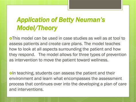 Neumans Systems Theory Betty Neumans Systems Theory Of Nursing