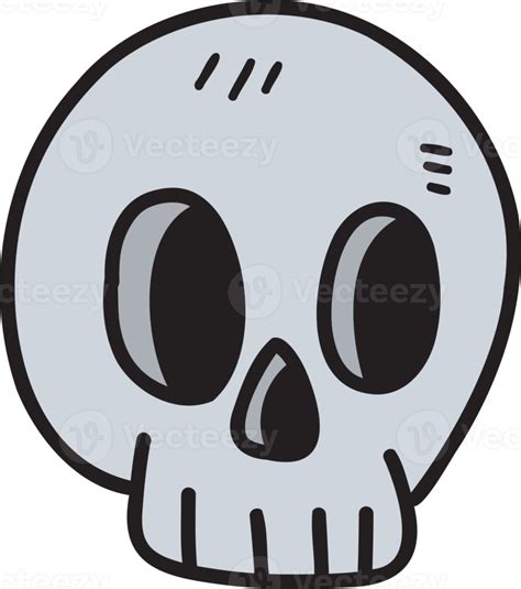 Hand Drawn Cute Skull Illustration On Transparent Background 11222574 Png