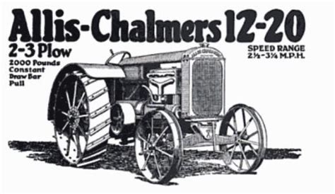 Allis Chalmers 12 20 Tractor And Construction Plant Wiki