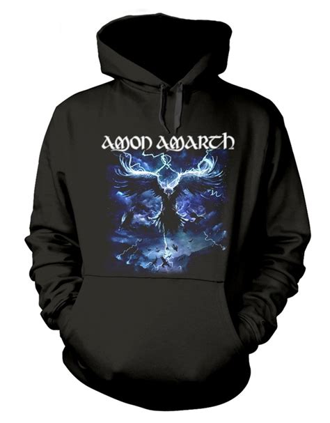 Amon Amarth Raven S Flight Black Pull Over Hoodie