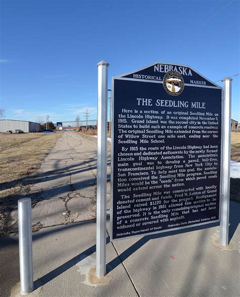 Nebraska Historical Marker The Seedling Mile E Nebraska History