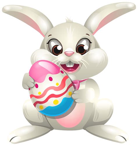 Easter Bunny Whit Egg Png
