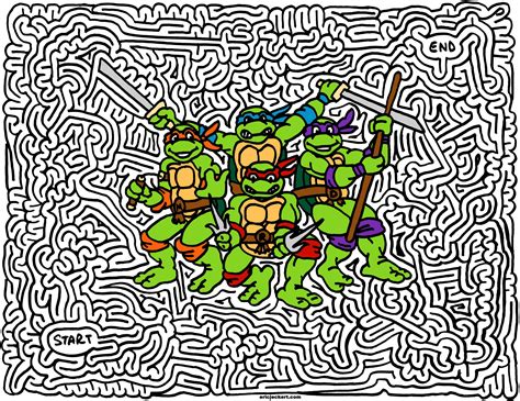 Mazes Search Results Turtles By Eric J Eckert Teenage Mutant