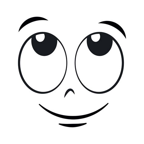 Cartoon Smiling Face Laughing Expression Vector Illustration 24268953