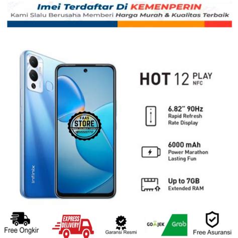 Jual Infinix Hot 12 Play 4gb64gb Nfc Garansi Resmi Shopee Indonesia