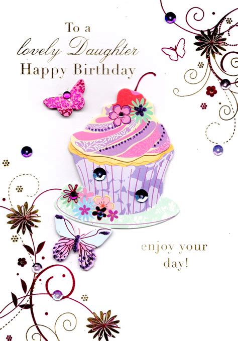 daughter birthday card with sentiment verse birthday wishes to a dear birthday card for best