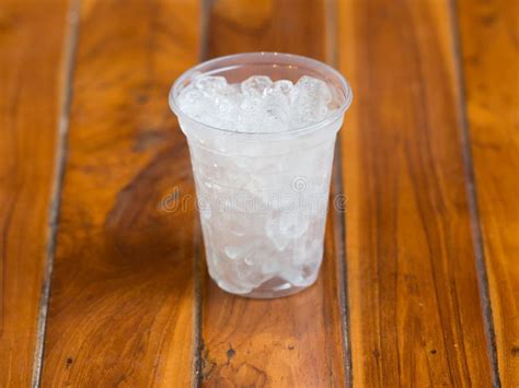 Portrait Of Plastic Cup Filled With Ice Stock Image Image Of Freeze Plastic