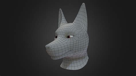 base head furry wolf buy royalty free 3d model by artcarmesi shadowcarmesi [d909f84