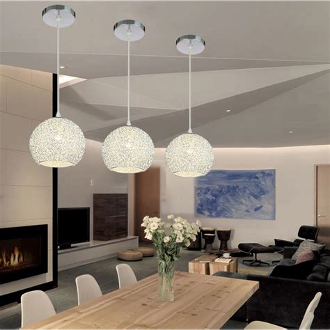 Modern Pendant Light Kitchen Island Ceiling Lamp Bedroom Silver