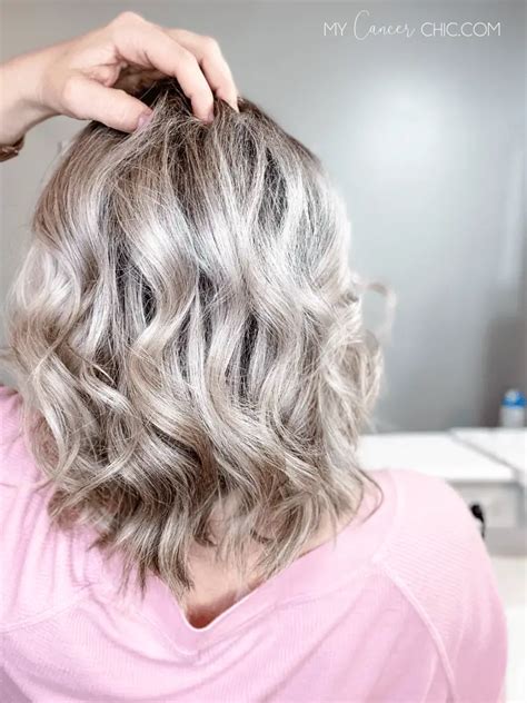 Easy Soft Waves Using A Curling Wand On Short Hair My Cancer Chic