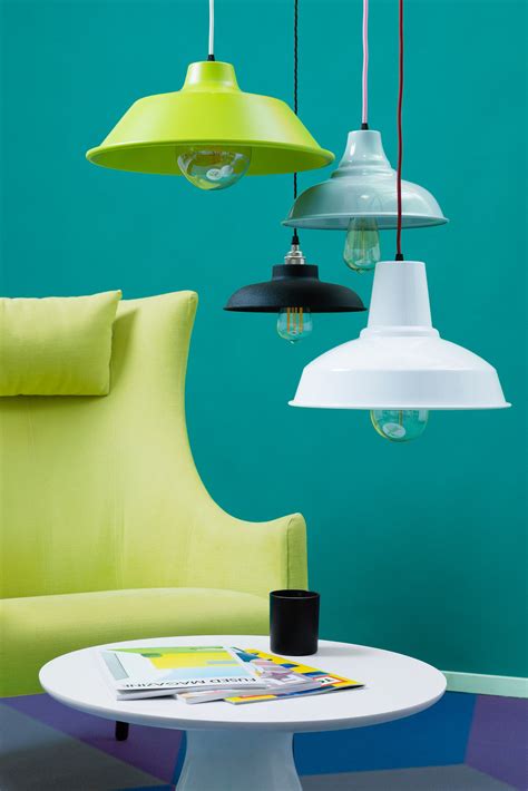 Stunning Pendant Lamps Exclusive To Enamel Shades Fully Customisable