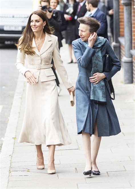 Kate Middleton Smiles As She Joins Princess Anne For First Joint Royal