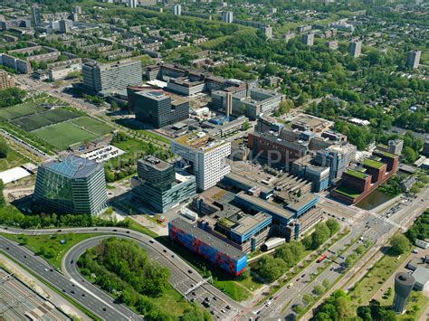 Aerial View Amsterdam Vrije Universiteit Amsterdam Vu As Seen From