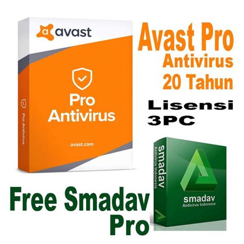 Promo For 3 Pc Antivirus Avast Premier And Smadav Pro Lisensi Key