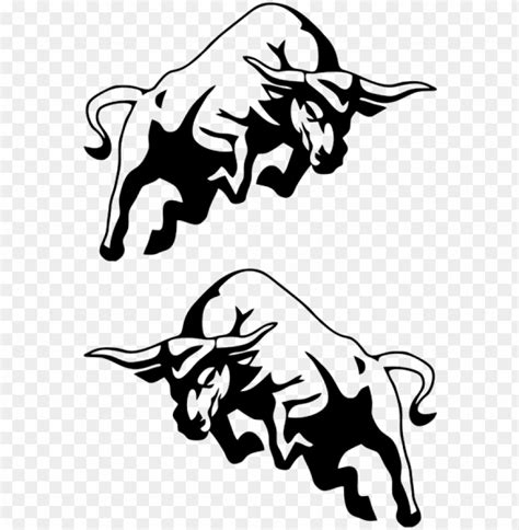 Icture Transparent Download Bull Transparent Sticker Black And White