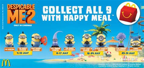 Our happy meal™ is always changing to make sure you love it as much as your kids do. Collect your Despicable Me 2 minions @ McDonald's with ...