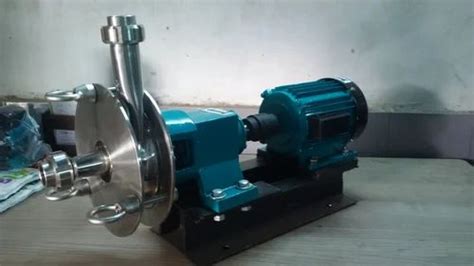 Acme Ss304 Sanitary Milk Centrifugal Pump Maximum Discharge Flow 45 450 Lpm At Rs 10000 In