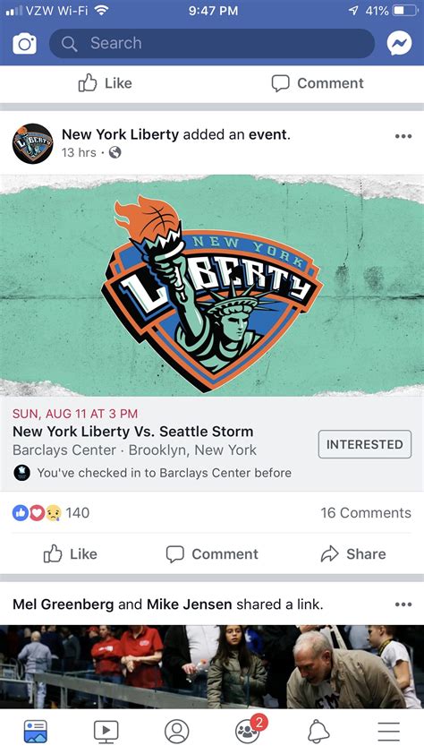 Wnba News New York Liberty Post Barclays Center Game To Facebook